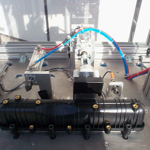Bushing insertion and testing plant